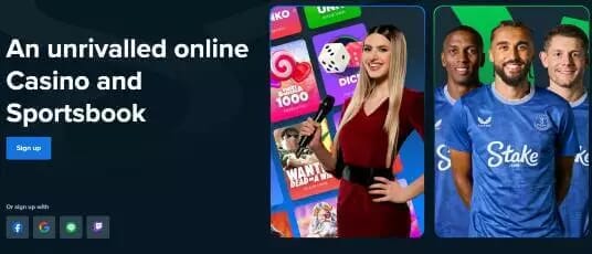Stake.com front page