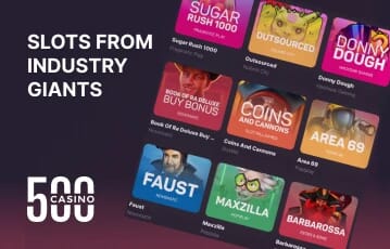 Wybór gier slotowych w 500 Casino