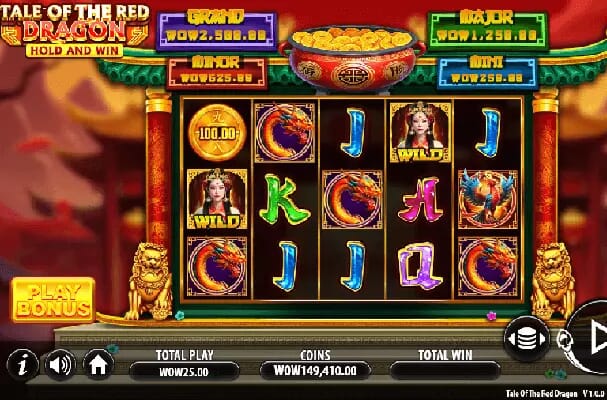 Tale of the Red Dragon Playzia slot game