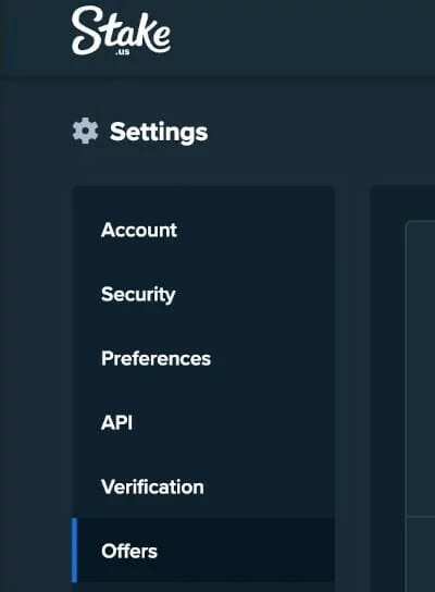 Stake US Bonus Drop Code Settings