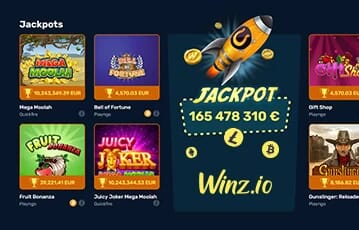 Winz.io jackpot