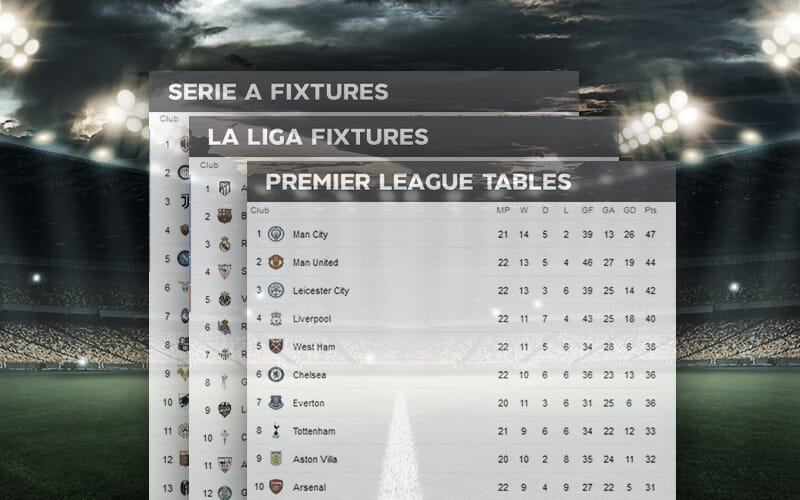 Serie A Fixtures Results